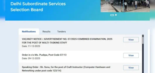 DSSSB MTS Recruitment: दिल्ली में सरकारी नौकरी पाने का सुनहरा मौका, हर साल मिलेगी 50 हजार सैलरी, योग्यता 10वीं पास